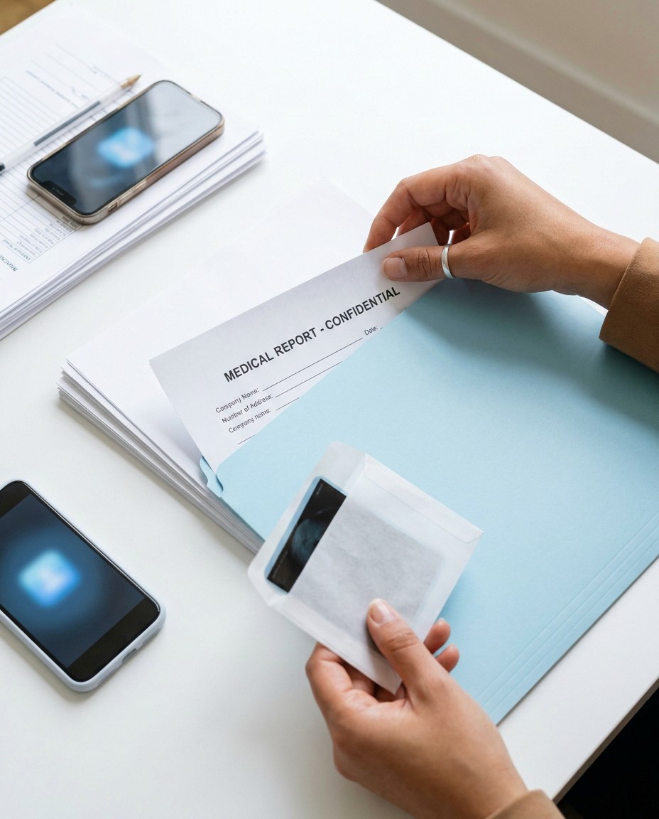 Secure medical document upload